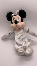 VTG Walt Disney World Minnie Mouse Bride In Wedding Dress 10" Plush