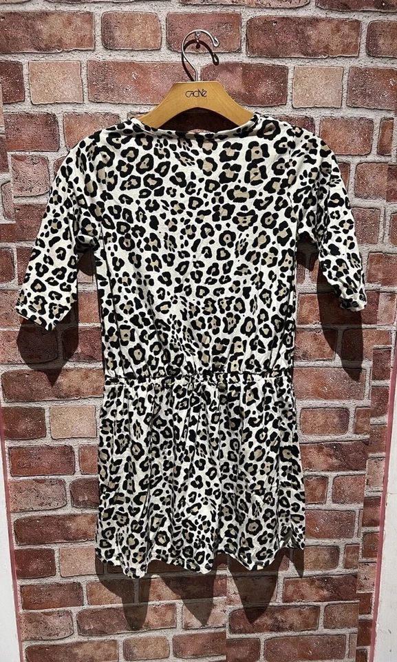 Vestido Faded Glory Niños/Niñas 10-12 Estampado Animal Guepardo Manga 3/4 Cintura Elástica Foto 4 de 4