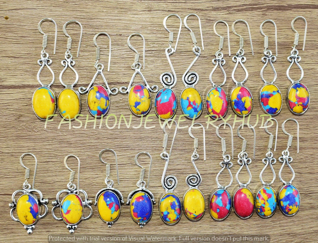 Yellow jasper earrings clearance