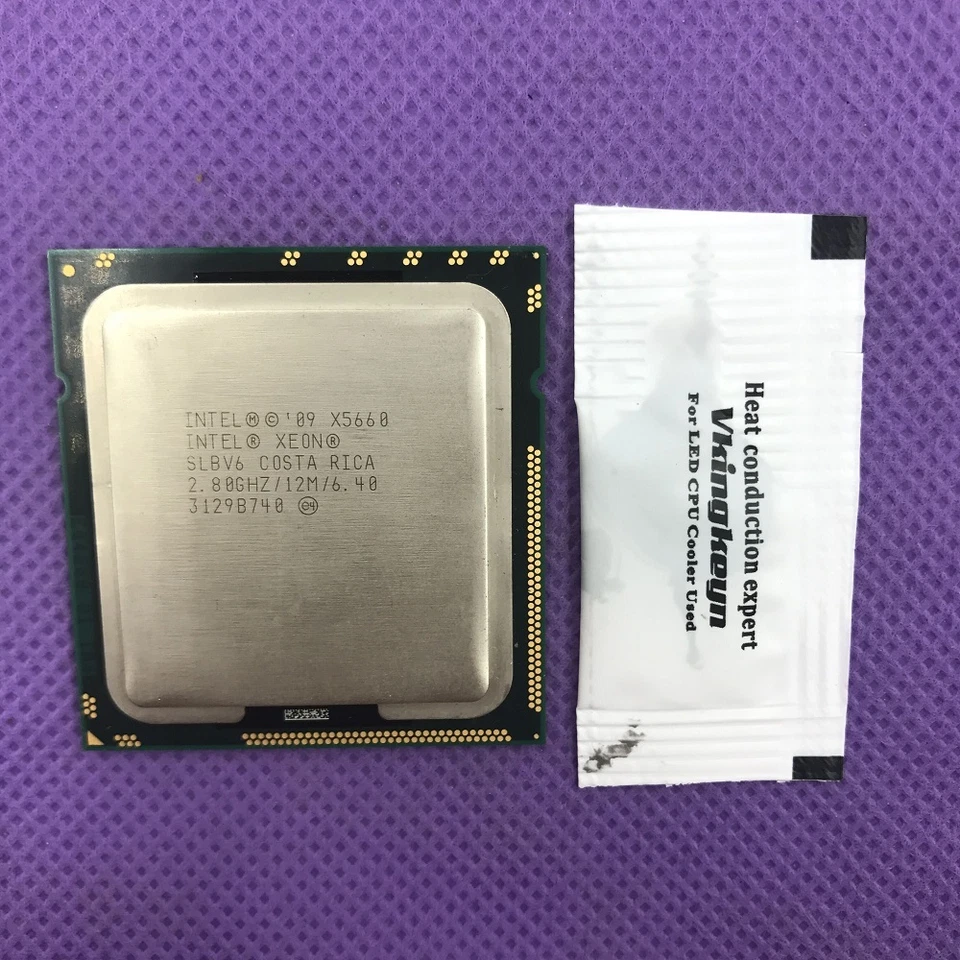 Matched Pair Intel Xeon X5660 2.8GHz 12M 6 Core 1333MHz SLBV6 CPU Processor - Image 2 of 3
