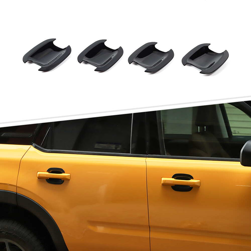 Exterior Door Handle Bowl Cover Trim for Ford Bronco Sport 2021+Black Accessorie