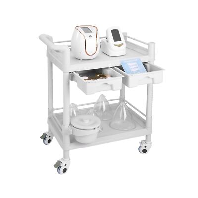 Esthetician Cart with Wheels & Bucket and 2 Big Drawer, Beauty Salon Trolley ...