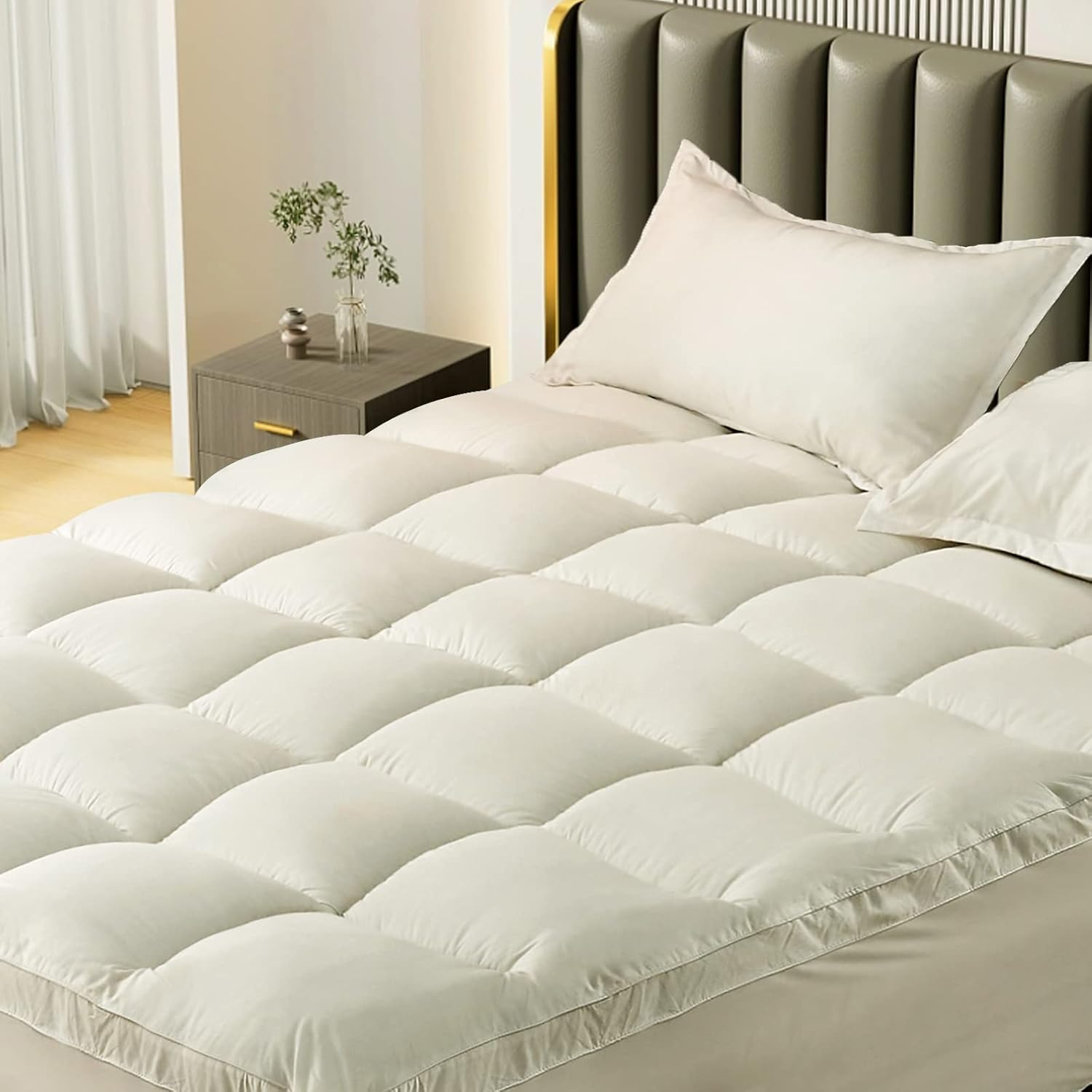 Queen Mattress Topper Cover Cooling Mattress Pad Pillow Top Mattress Cover Quilt