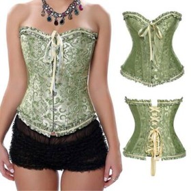 Women Sexy Overbust Lace Up Shaper Basque Tops Waist Cincher Corset Lingeries UK