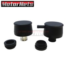 Black Billet Aluminum Smooth Valve Cover Pcv Breather Kit Chevy Ford Mopar Sbc Black Billet Aluminum Smooth Valve Cover Pcv Breather Kit Chevy Ford Mopar Sbc