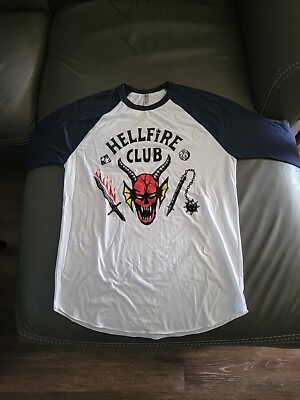 Hellfire Club 3/4 Sleeve Size Medium 50 50 Shirt Company New