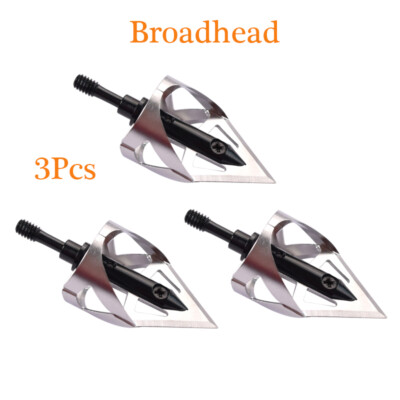 Archery 100 Grain Fixed Blades Stainless Steel Hunting Broadheads for All Bow
