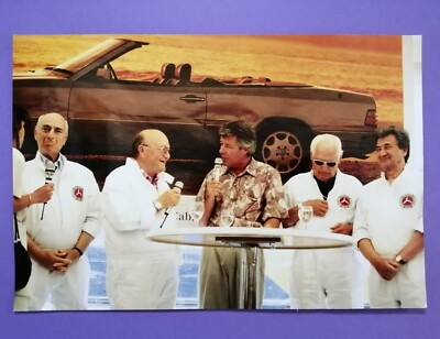 altes Foto Fangio, Böhringer, Kling, Herrmann, Mercedes, DTM Norisring 1991