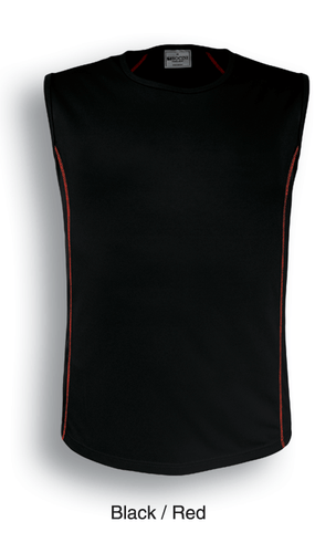 3PCX MENS SINGLET TANK 100% POLYESTER COOL DRY BREATHABLE PANEL LINE SPORTS TANK - Picture 6 of 18