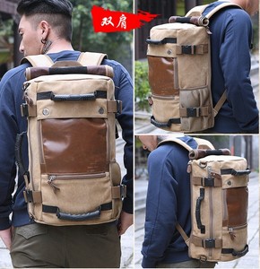 held canvas backpack