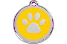 Red Dingo Dog Cat ID Pet Tag FREE Personalized Engraved Free Ship PAW PRINT