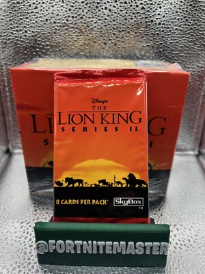 1x - The Lion King Series 2 Sealed Pack - 8 Cards - Walt Disney - 1995 - Vintage