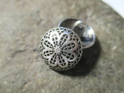 2 Metallknöpfe Trachten altsilber matt Blume 15 mm 20 mm Seco Knopf Knopf Nähen