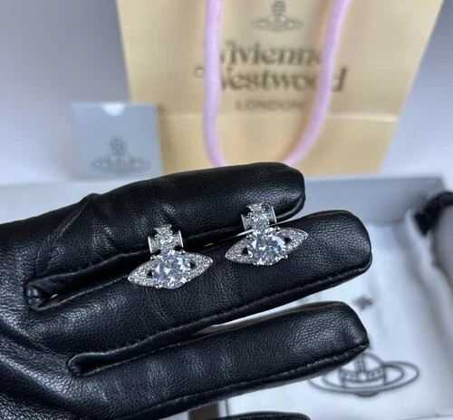 Vivienne Westwood ISMENE Saturn Orb Stud Earrings New In Box C50