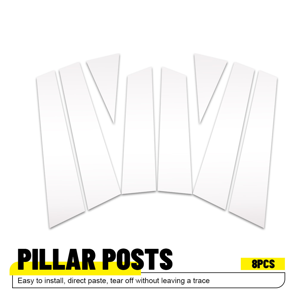 8X For 2014-2020 Nissan Rogue Door Pillar Post Trim Decal Chrome Car Accessories