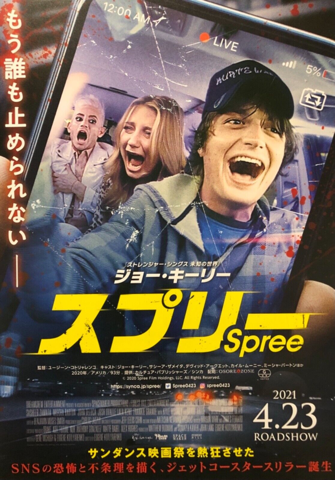  Spree DVD, Joe Keery, NON-USA Format