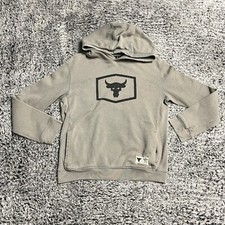 Under Armour Sweater Youth Extra Large Gray Black Project Rock Pullover Hoodie