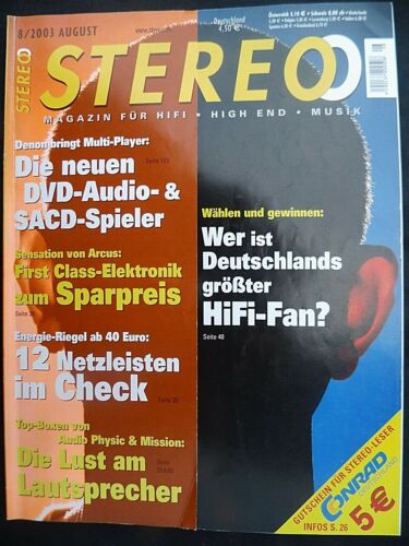 STEREO 8/03,LEVINSON 432,MISSION V 63,ARCUS FIRST CLASS CD,AMP,HMS ENERGIA,MUDRA