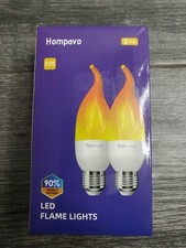 LED Flame Light Bulbs, 3 Modes Flickering Light Style1-2 Pack