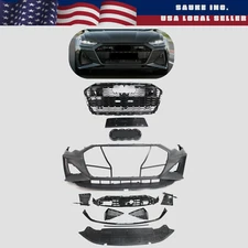 2019- 2023 A6 S6 front bumper cover grille molding conversion kit set to RS6