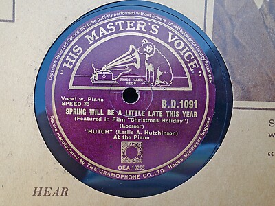 HUTCH / LESLIE HUTCHINSON - CHOOSE ANY ONE OF FOUR 78 rpm discs
