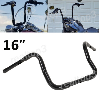 16'' Rise 1-1/4'' Ape Hanger Handlebar Fit For Harley Softail Dyna BLACK