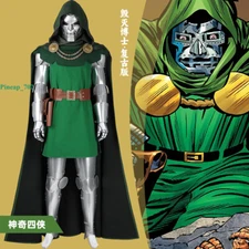 Fantastic Four Dr Doom Retro Version Cosplay Set  Accessories Clothing Men Gift