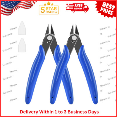 5 Inch Micro Flush Cutter 2 Pack Small Wire Cutters Spring Loaded Cutting Plier