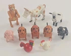 Vintage Fisher Price Little People Animal Lot Bear Sheep Pig Cow Dog Chickens