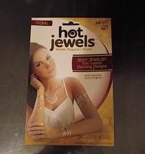 Hot Jewels Metallic Temporary Tattoos-Tribal