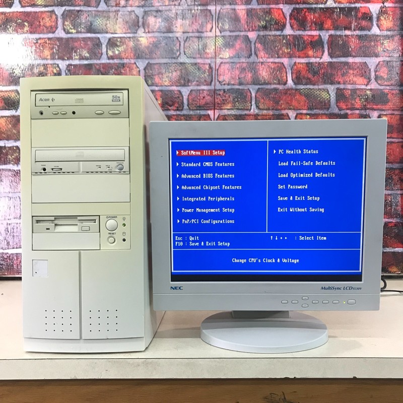 Classic Custom Beige ATX Retro Gaming PC AMD Athlon 500MHz 256MB RAM No HDD