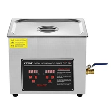 10L Rugged Ultrasonic Cleaner 40kHz with Heat Digital Timer