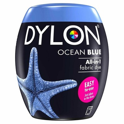 Dylon Waschmaschinenfarbe Ozeanblau Packung 350g