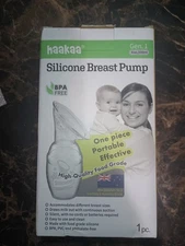 Haakaa Manual Silicone Breast Pump 4oz, 100ml BPA Free One Piece Portable NEW