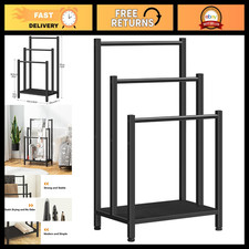 Free Standing Towel Rack Blanket Holder - 3 Tier Metal Drying Display Shelf, B