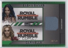 2021 Topps WWE Undisputed Match-Up Relics Green 30/50 Sasha Banks Carmella 1cc7