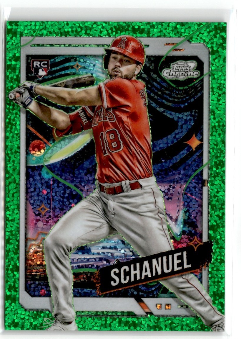 2024 Topps Cosmic Chrome Green Space Dust Nolan Schanuel /75 #93 RC Los Angeles