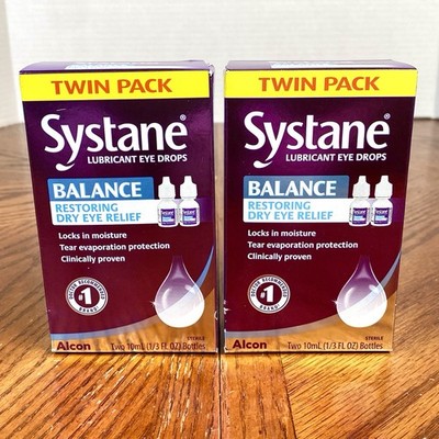 Lot of 2 ~ Systane Balance ~ Restoring Dry Eye Relief ~ Lubricant Eye Drops