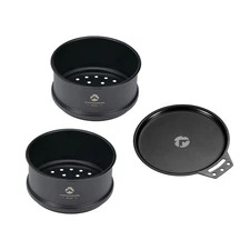 2pcs φ4.7-Inch Mini Steamer for Sierra Cup 304 Stainless Steel w/Lid Black BK...