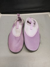 Wonder Nation Womens Water Shoes Sz 2-3 Purple Mesh Slip On Comfort Beach Pool