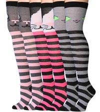 Isadora Paccini Women's 3 Pairs Over The Knee High Socks