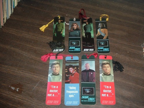 Star Trek Bookmarks - Lot Of 8 Various Characters / Tassles VG+