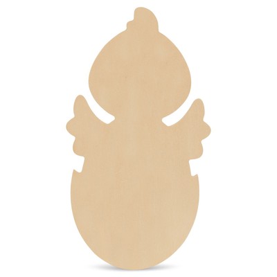 Easter Chick in Egg Wood Cutout 8'', Unfinished for Crafts & Decor | Woodpeckers