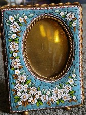 Favolosa cornice micro mosaico VinTaGe con fiori margherita Italia italiana 