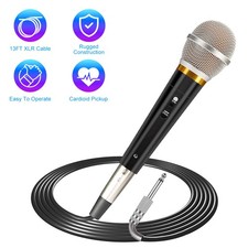 Handheld Dynamic Microphone Wired XLR Microphone Singing Mic for Karaoke Vocals