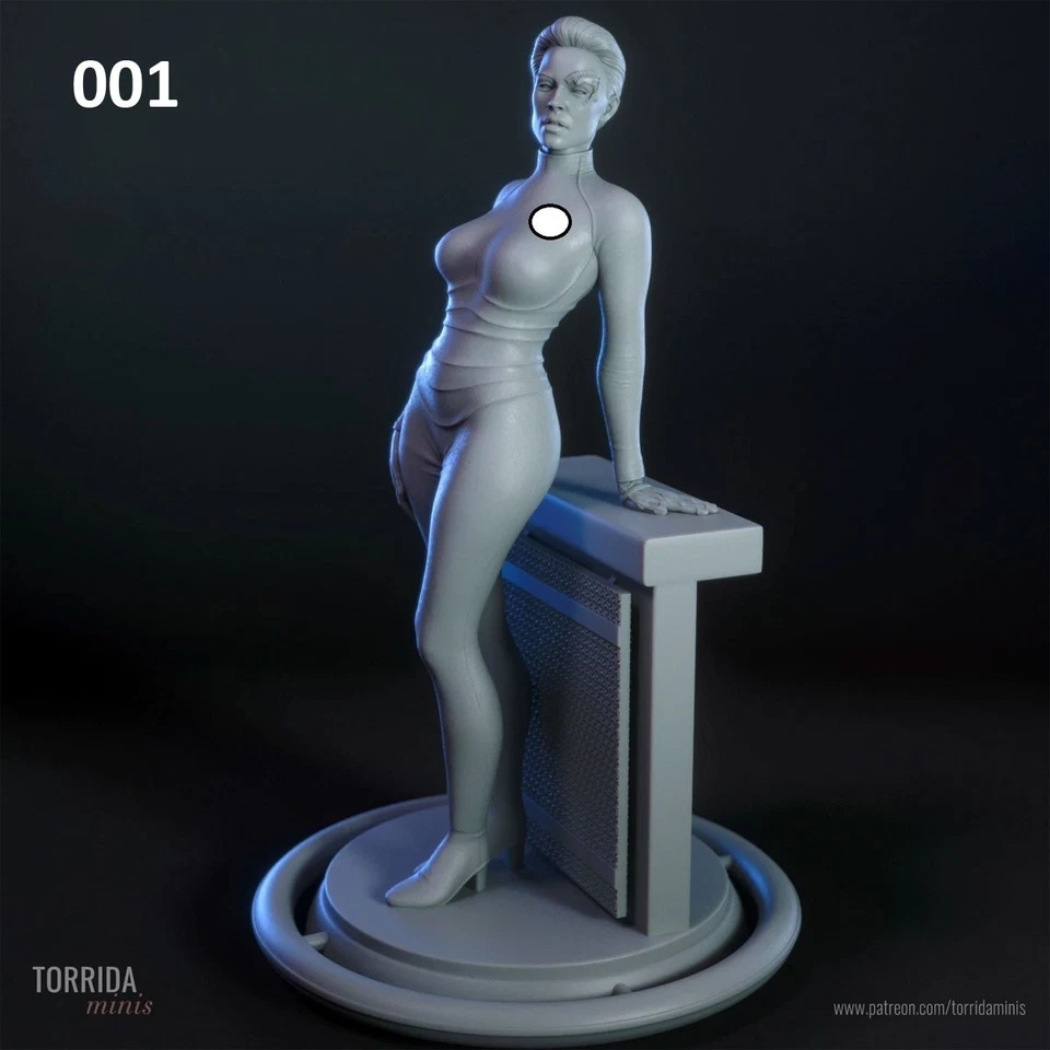 Sci-fi Woman 1/8 1/6 1/4 1/3 3D Print Model Kit Unpainted Unassembled 2 Ver NSFW - Image 3 of 4