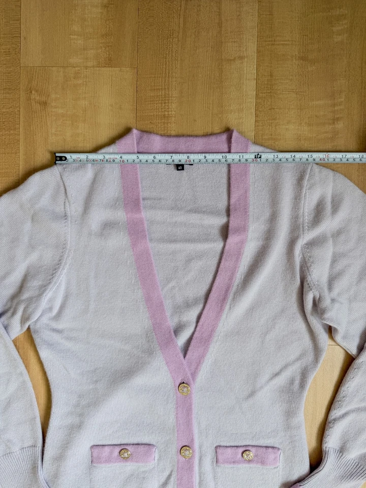 Chanel 2023 Cashmere Cardigan - Purple - Image 3 of 4
