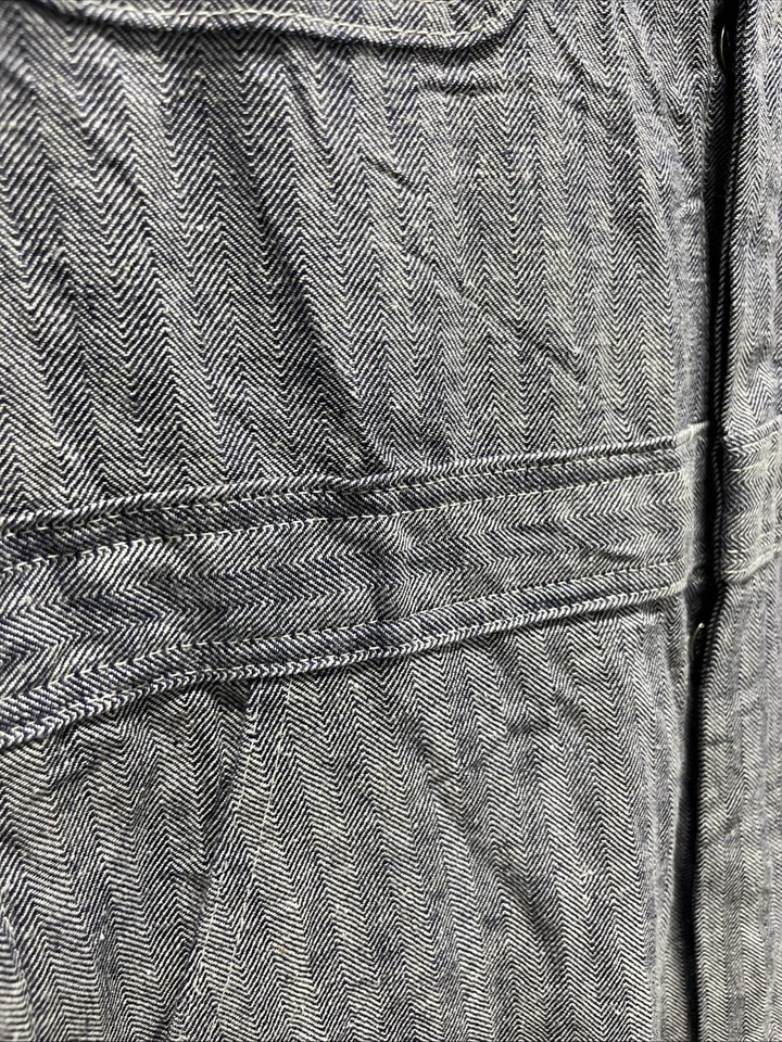 Rare Vintage 70s Red Kap Coveralls Hickory Stripe Denim Railroad Mens 40Reg - Image 2 of 4