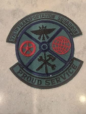 Vintage USAF 375th Transportation Squadron AirForce Proud Service Military Patch