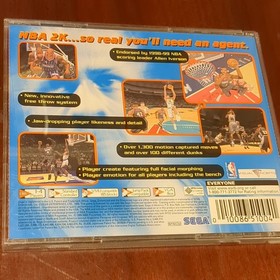 NBA 2K (Sega Dreamcast, 1999) Sega Sports, Sports NTSC-U/C Manual Rated E